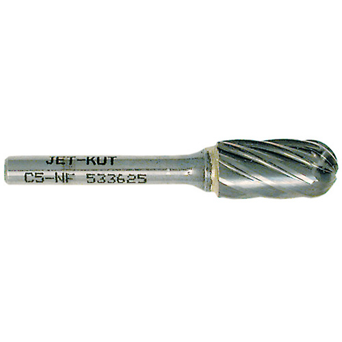C5-NF JET-KUT&reg; Ball Nose Shape Bur for Aluminum/Non-ferrous Materials, 1/2" Dia. Auto-Cam