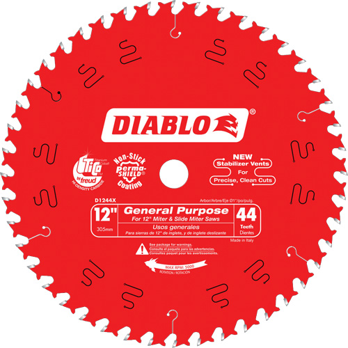 Lames de scie - Usage universel, 12", 44 dents, Pour Bois Auto-Cam