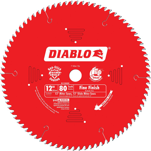 Contractor Saw Blades - Fine Finishing Saw Blades, 12", 80 Teeth, Wood Use Auto-Cam