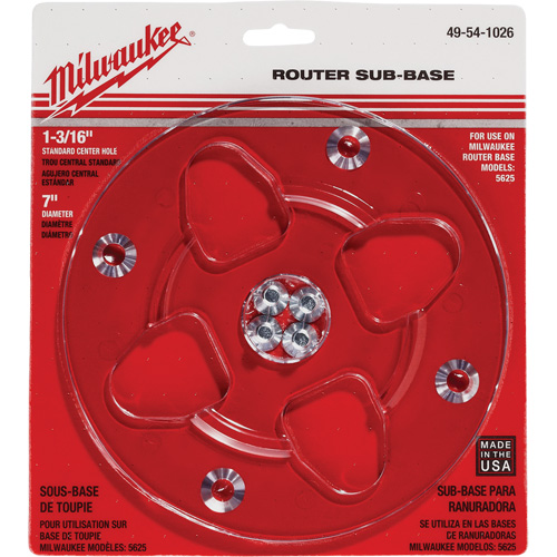 Embase transparente avec un diam&egrave;tre de 7" et un orifice central de 1-3/16" Auto-Cam