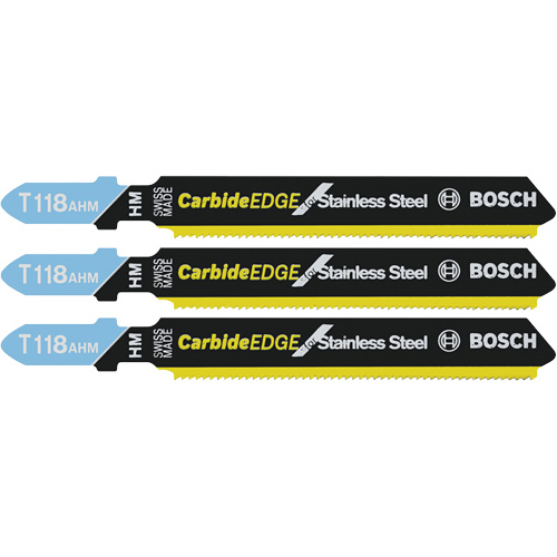 Jig Saw Blades Expert for All Purpose, Carbide, T-Shank, 3-1/4" L Auto-Cam