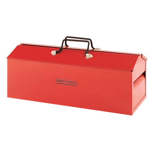 Tool Box, 8-13/20" D x 21-3/10" W x 9" H, Red Auto-Cam