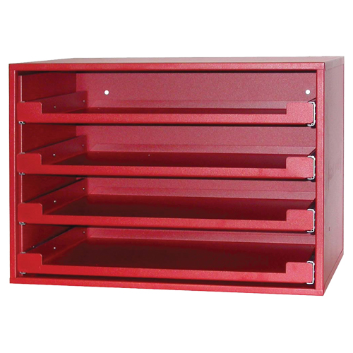 Compartment Rack, 15" D x 21" W x 15" H, Red Auto-Cam