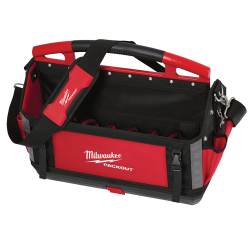 Packout Tote, Ballistic Nylon, 32 Pockets, Black/Red Auto-Cam