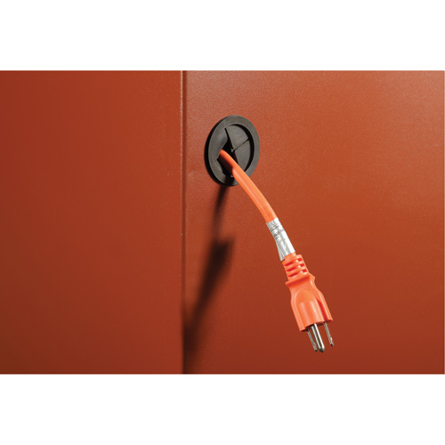 Coffre de chantier et surface de travail sur le terrain, 33" la x 63" p x 80" h, Acier, Rouge Auto-Cam