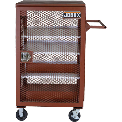 Armoire mobile en treillis, Acier, 22 pi³, Rouge Auto-Cam