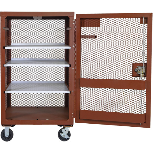Armoire mobile en treillis, Acier, 22 pi³, Rouge Auto-Cam