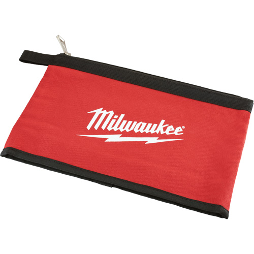 Zipper Pouch, Canvas, 1 Pockets, Black/Red Auto-Cam