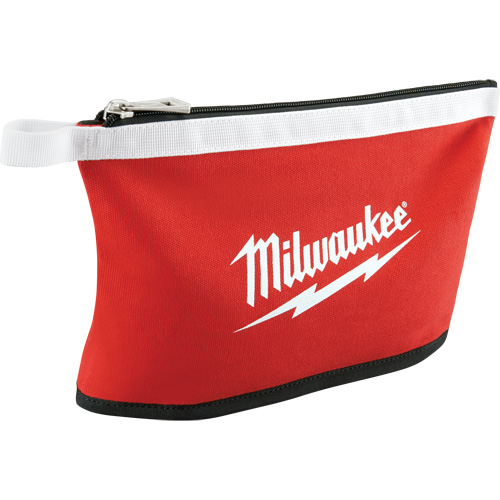 Coloured Zippered Pouches - Set of 3, Canvas, 3 Pockets, Black/Red Auto-Cam