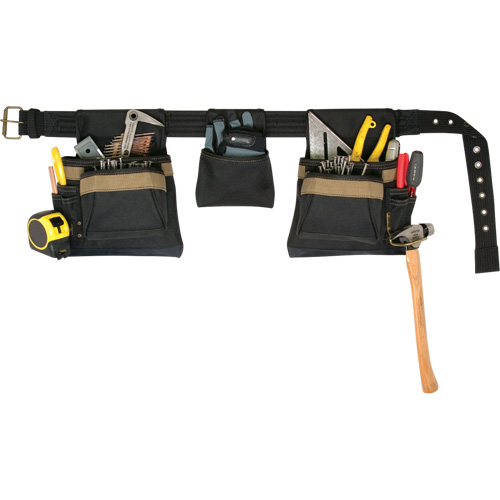 Deluxe Tool Belt Combo, Polyester, Black Auto-Cam