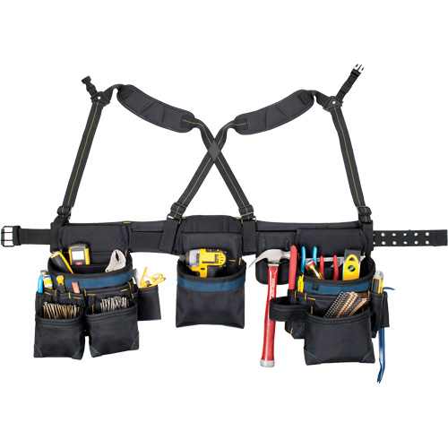 Ceinture &agrave; outils pour menuisier, Polyester, Noir Auto-Cam
