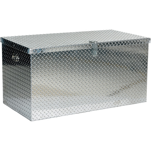 Aluminum Treadplate Portable Tool Box, 25-1/16" D x 49-1/4" W x 24" H, Silver Auto-Cam