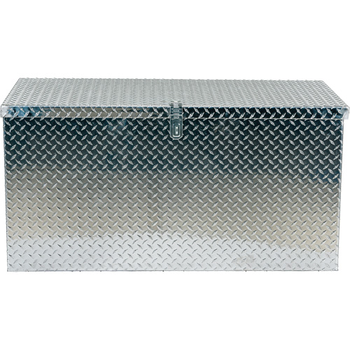Aluminum Treadplate Portable Tool Box, 25-1/16" D x 49-1/4" W x 24" H, Silver Auto-Cam