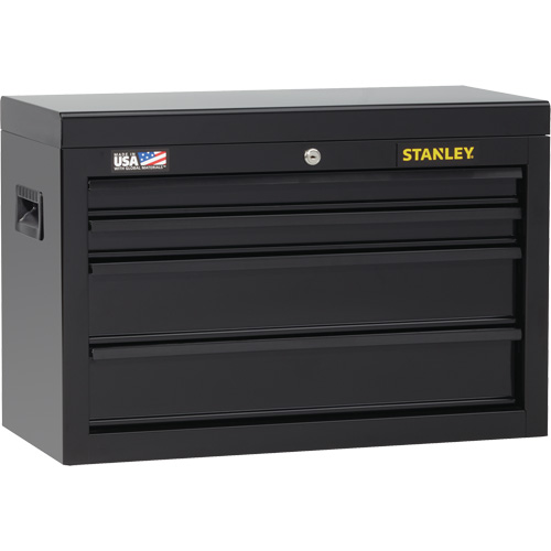 100 Series Tool Chest, 26" W, 4 Drawers, Black Auto-Cam