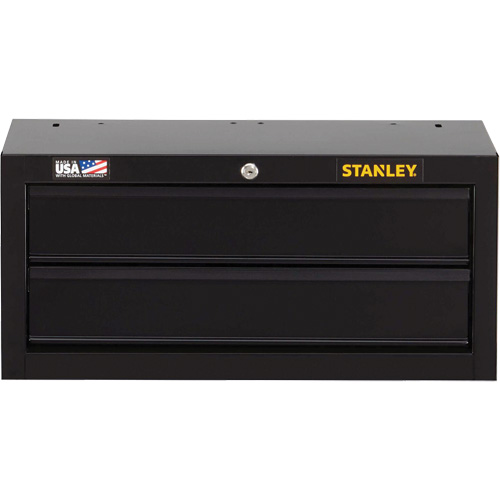 100 Series Middle Tool Chest, 26" W, 2 Drawers, Black Auto-Cam