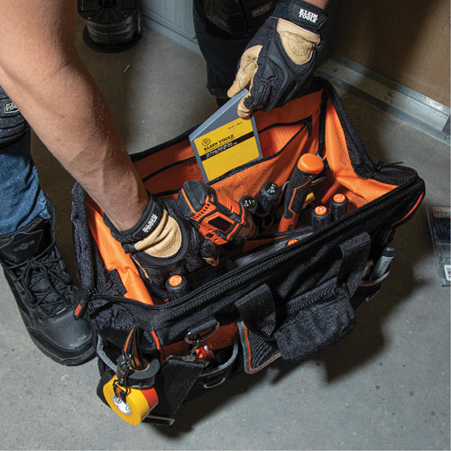 Sac &agrave; outils avec grande ouverture Tradesman Pro, Nylon balistique, 42 pochettes, Noir Auto-Cam