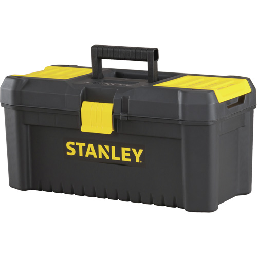Coffre &agrave; outils avec plateau Essential, 16" la x 8" p x 7-3/10" h, Noir/Jaune Auto-Cam
