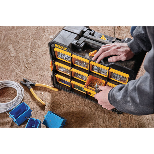 Organisateur Flip-Bin, 3-7/8" la x 17-3/4" p x 13-7/8" h, Noir/Jaune Auto-Cam