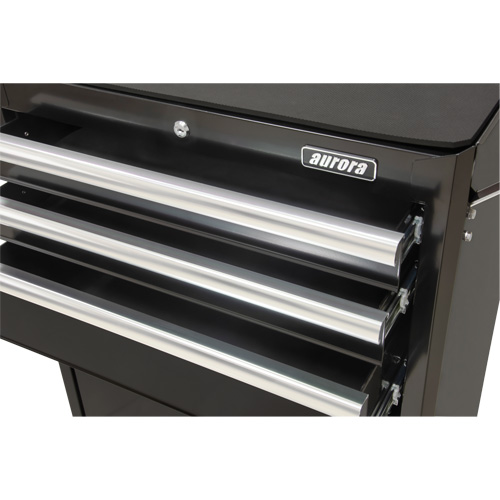 Industrial Tool Cart, 3 Drawers, 29-4/5" W x 21-1/5" D x 38-4/5" H, Black Auto-Cam