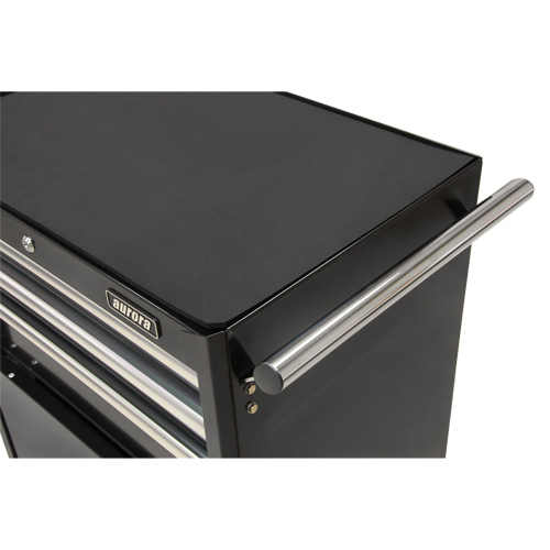 Industrial Tool Cart, 3 Drawers, 29-4/5" W x 21-1/5" D x 38-4/5" H, Black Auto-Cam