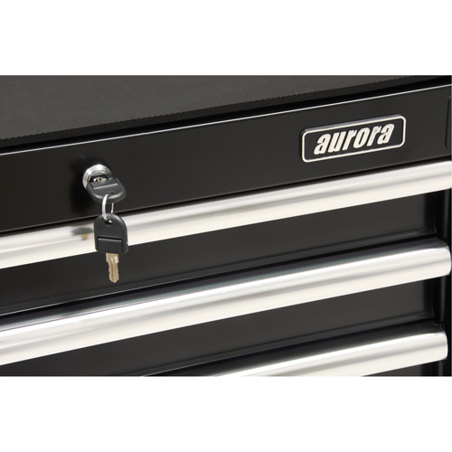 Industrial Tool Cart, 3 Drawers, 29-4/5" W x 21-1/5" D x 38-4/5" H, Black Auto-Cam