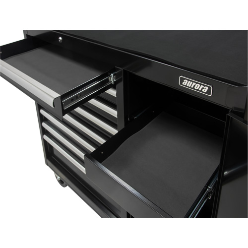 Industrial Tool Cart, 8 Drawers, 44-3/10" W x 21-1/10" D x 36-7/10" H, Black Auto-Cam