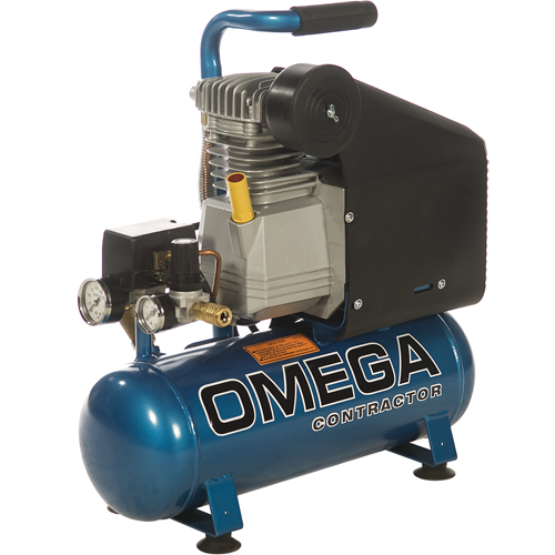 Portable Contractor Series Compressors - Oil Lube, Direct Drive, Electric, 2.6 Gal. (3.2 US Gal), 125 PSI, 115/1 V Auto-Cam