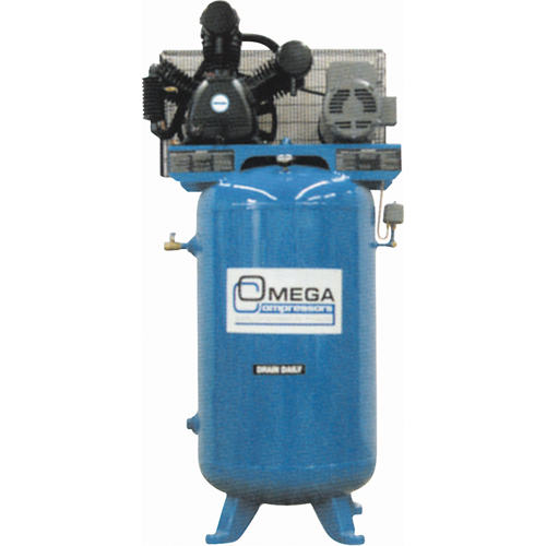 Industrial Series Air Compressors - Vertical Compressors - Two Stage, 66.6 Gal. (80 US Gal) Auto-Cam