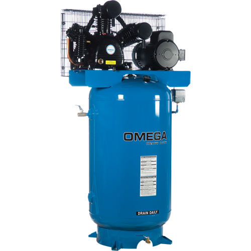 Industrial Series Air Compressors - Horizontal Compressor - Two Stages, 66.6 Gal. (80 US Gal) Auto-Cam