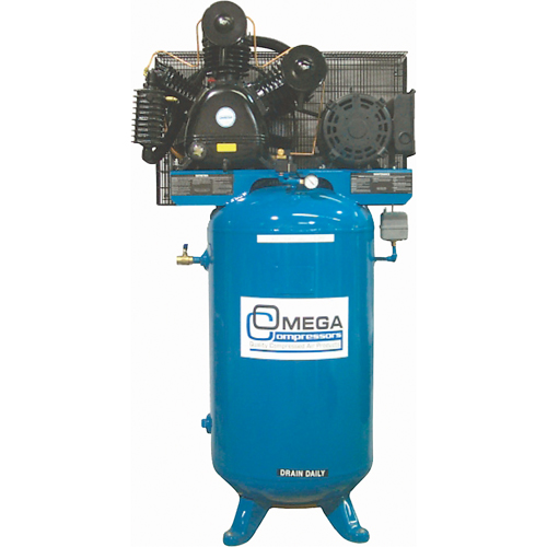 Industrial Series Air Compressors - Vertical Compressors - Two Stage, 66.6 Gal. (80 US Gal) Auto-Cam