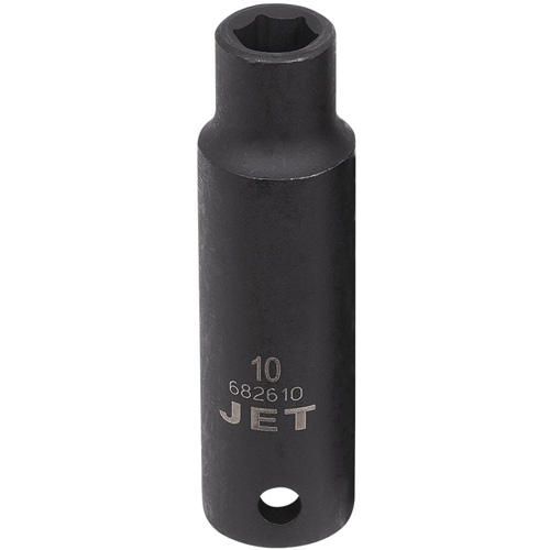 Socket, Impact, 10 mm, 1/2" Drive, 6 Points, Deep Auto-Cam