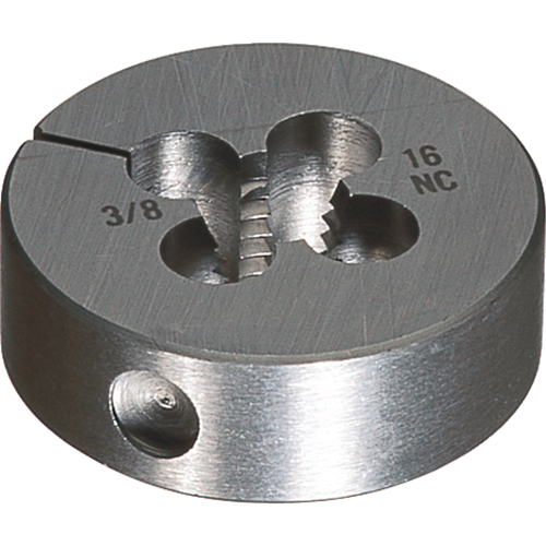 Matrices rondes ajustables, fini brillant, Filet de 8-32, Acier rapide Auto-Cam