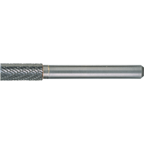 Solid Carbide Burrs - Cylinder Shape with End Cut, SB-1, 1/4" Dia., 1/4" Shank, 5/8" Depth of Cut Auto-Cam