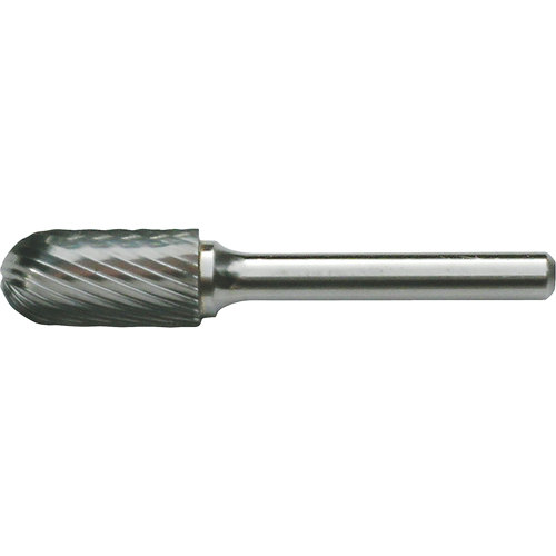 Solid Carbide Burrs - Cylinder Shape with Ball Nose, SC-5, 1/2" Dia., 1" Depth of Cut Auto-Cam