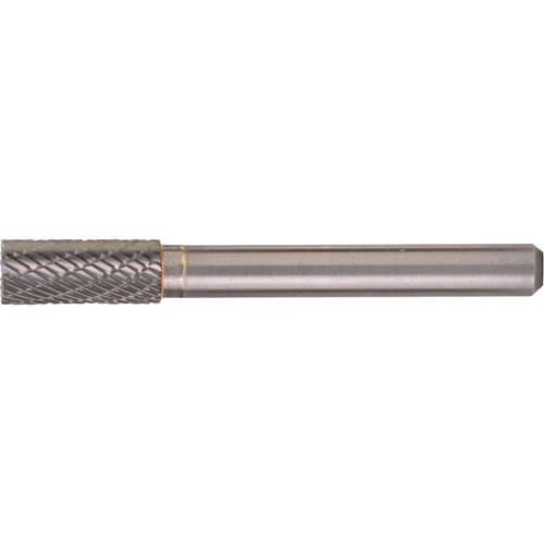 Solid Carbide Burrs - Cylinder Shape with No End Cut, SA-7, 3/4" Dia., 1/4" Shank Auto-Cam