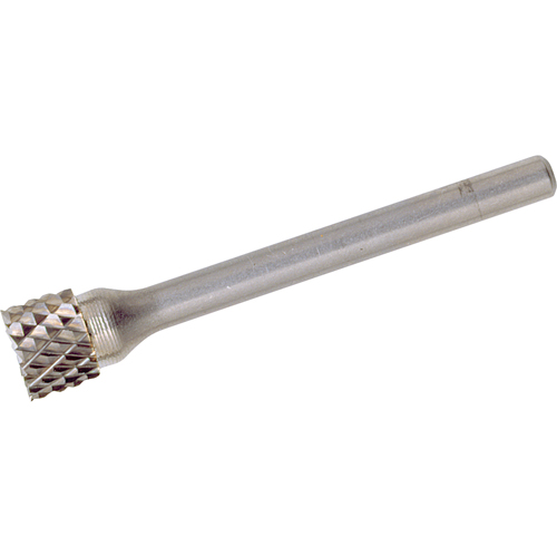 Solid Carbide Burrs - Cylinder Shape with End Cut, SB-1, 1/4" Dia., 1/4" Shank, 5/8" Depth of Cut Auto-Cam