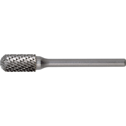 Solid Carbide Burrs - Cylinder Shape with Ball Nose, SC-3, 3/8" Dia., 3/4" Depth of Cut Auto-Cam
