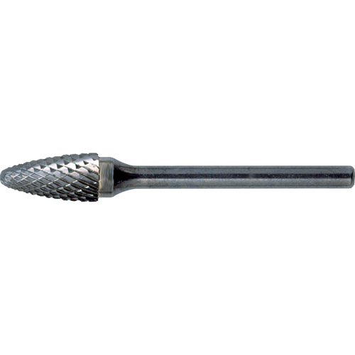 Solid Carbide Burrs - Tree Shape with Ball Nose, SF-7, 3/4" Dia., 1" Depth of Cut Auto-Cam