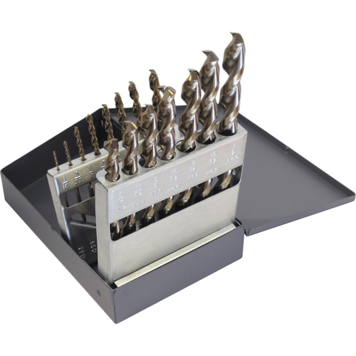Drill Sets, 15 Pieces, High Speed Steel Auto-Cam