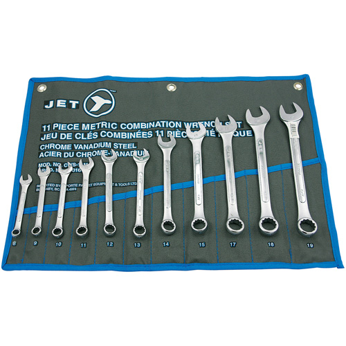 Raised Panel Combination Wrench Set, Combination, 11 Pieces, Metric Auto-Cam