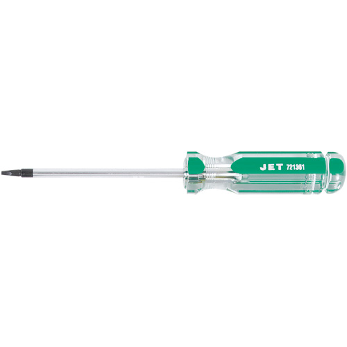 Square Jumbo Handle Screwdriver, #1 Tip, Round, 4" L, Plastic Handle Auto-Cam
