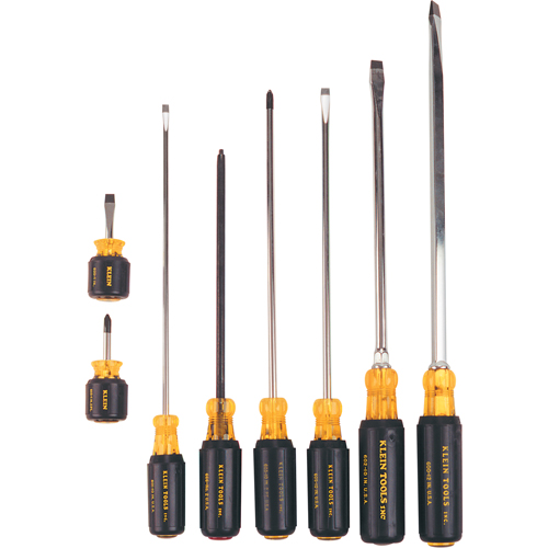 Long & Short Cushion-Grip Screwdriver Set, 8 Pcs. Auto-Cam