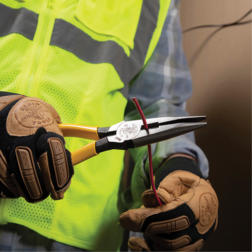 Long Nose With Side Cutter, 8-7/16" L Auto-Cam