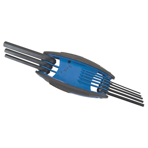 Folding Hex Key Set, 8 Pcs., Metric Auto-Cam