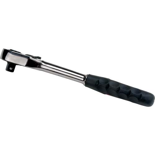 Quick-Release Rubber Grip Ratchet Wrench, 3/8" Drive, Rubber Handle Auto-Cam
