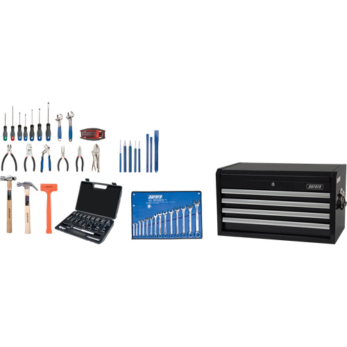 Starter Tool Set with Steel Chest, 70 Pieces Auto-Cam