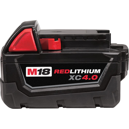 Bloc-piles M18 Redlithium, Lithium-ion, 18 V, 4 A Auto-Cam