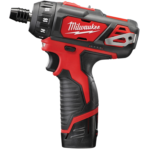 M12 Hex 2-Speed Screwdriver Kit, 1/4", 12 V, 275 in-lbs Max. Torque, Lithium-Ion Battery Auto-Cam