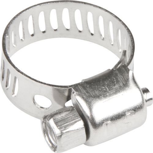 Hose Clamps - Stainless Steel Band & Screw, Min Dia. 1/5", Max Dia. 5/8" Auto-Cam
