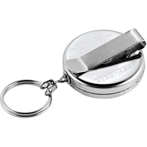 The Original Key Reel, Chrome, 24" Cable, Belt Clip Attachment Auto-Cam